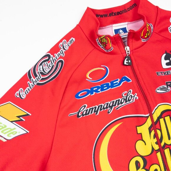 Jelly Belly Cycling Jersey Men's XL Red Full Zip Candy Pro Team Etxeondo - Picture 6 of 13